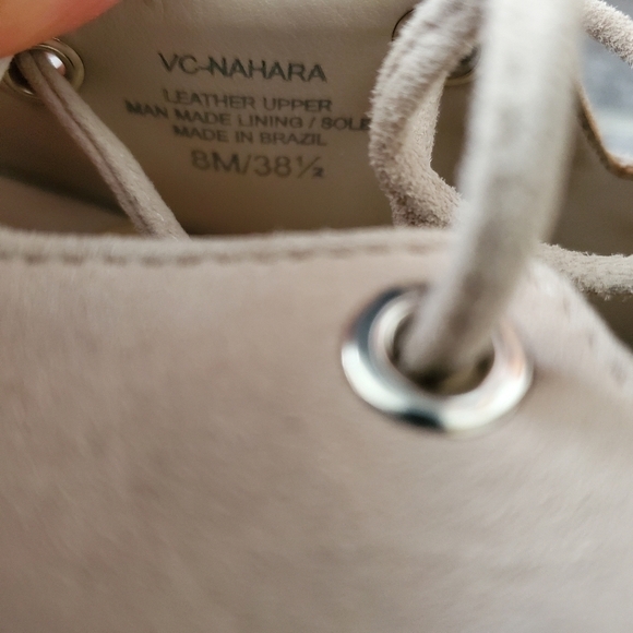 NEW Vince Camuto Nahara Beige Suede Lace-up Sandal - Picture 8 of 9